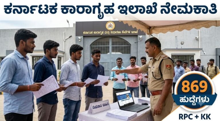 ಕರ್ನಾಟಕ ಕಾರಾಗೃಹ ಇಲಾಖೆ ನೇಮಕಾತಿ 2026