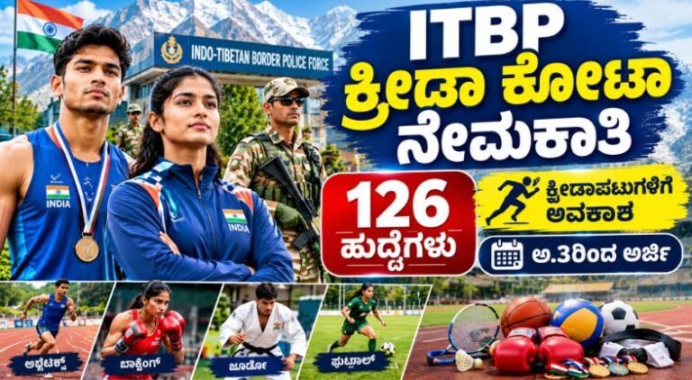 ITBP Sports Quota Recruitment 2026